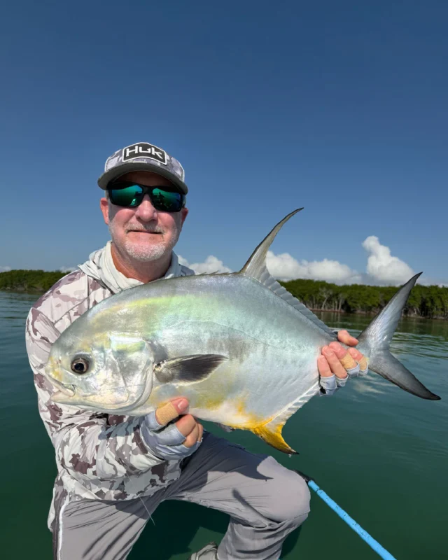 Multiple permit on the board, different anglers, different moments—but the same process behind all of it. Reading the light, adjusting the angle, trusting the guide, and making it count when the window opens.

Some shots come while wading tight to the edge. Others from the skiff, with just enough wind to make it interesting. Bonefish mixed in, barracuda keeping things honest—but this one was clearly about permit.

Clean eats, second chances that mattered, and a group that stayed locked in all the way through.

That’s how you build a week like this.